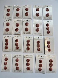 51 Vintage RUST Marbled Le Chic Craft Sewing Plastic Buttons - 20 Cards - NOS - Imagen 1 de 12