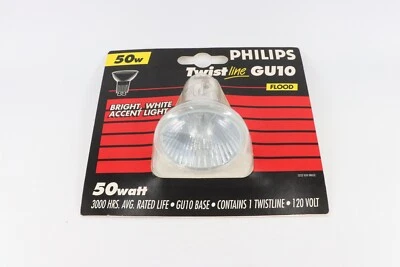 PHILIPS BC50GU10/HAL/TL 50W TWISTLINE MR16 LAMP, GU10 FLOOD 120V BRIGHT WHITE - Image 1 of 3