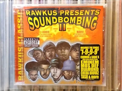 RAWKUS PRESENTS SOUNDBOMBING II CD 1999 HYPE STICKER SEALED Eminem Mos Def Q-Tip - Image 1 of 4