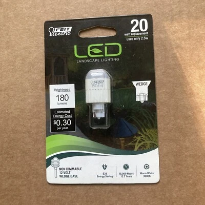Base cunha 2,5 watts 12 volts lâmpada paisagem caminho 180 lúmens FEIT LVW18/LED - Imagem 1 de 3
