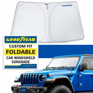 Windshield Sun Shade for 2018-2025 Jeep Wrangler - Picture 1 of 8