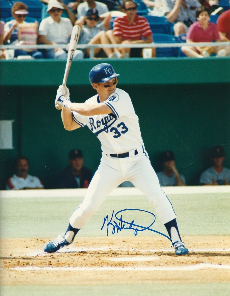 Foto autografiada firmada 8x10 de Kevin Seitzer de los Reales de Kansas City - Certificado de autenticidad  Foto 1 de 1