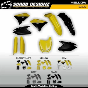 Polisport Restyle Suzuki RM125 RM250 2004-2008 Plastic kit + fork guards - Picture 1 of 17