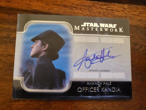 TOPPS STAR WARS MASTERWORK 2020 AMANDA HALE AS OFFICER KANDIA AUTOGRAPH CARD