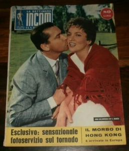 SETTIMANA INCOM # 26 - 1957 - Gina LOLLOBRIGIDA Soraya LAMBRETTA - Picture 1 of 6