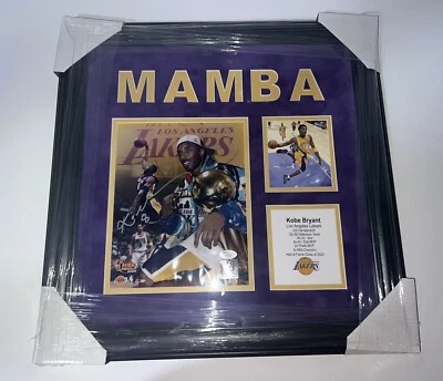 Foto 8x10 enmarcada firmada por Kobe Bryant autografiada de Los Angeles Lakers - ¡CERTIFICADO DE AUTENTICIDAD JSA! Foto 1 de 4