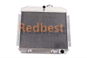 4 ROW Aluminum Radiator For 1955 1956 1957 Chevrolet Bel Air Nomad L6 3.8 CC5056 - Foto 1 di 12