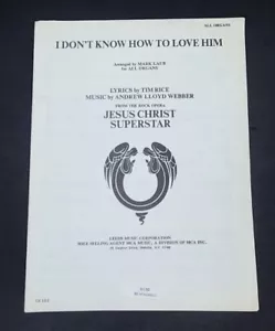 Partituras de órgano I Don't Know How To Love Him Jesus Christ Superstar 1971 - Imagen 1 de 5