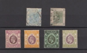 Lote de 6 sellos antiguos de Hong Kong alto valor catálogo - Imagen 1 de 2