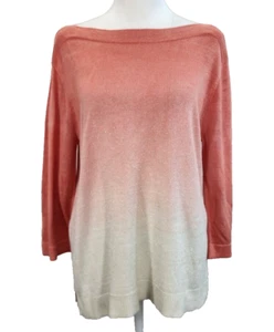 Chico's Pullover Strickpullover ombre orange bis elfenbein Größe L schimmernd - Bild 1 von 11