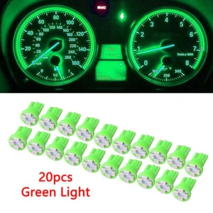 Green T10 Car LED Speedometer Instrument Gauge Cluster Dash Light Bulbs 20PC ， - Picture 1 of 6