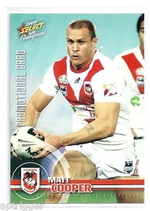 2009 Champions Promo Card (136) Matt COOPER St George Illawarra - Picture 1 of 1