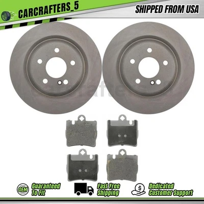 Rotores de freno de disco pastillas de freno traseras para 01 02 Mercedes-Benz CL55 AMG S55 AMG 5,5 L Foto 1 de 4
