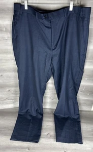 LRL RALPH LAUREN NORTON CLASSIC FIT NAVY PLAID MENS ULTRAFLEX DRESS PANT: 40X32 - Picture 1 of 5