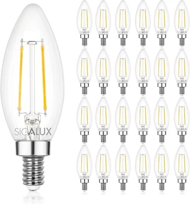 E12 LED Bulb Dimmable, 40 Watt Candelabra LED Light Bulbs, Chandelier Light B... - Image 1 of 4