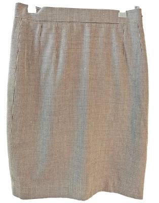 Falda lápiz vintage Yves Saint Laurent Encore pata de gallo talla 8 Foto 1 de 4