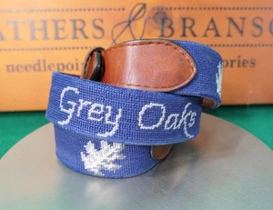 GREY OAKS Country Club Smathers & Branson Golfgürtel Gr. 34 Nadelspitze Leder - Bild 1 von 6