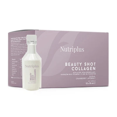 Farmasi Nutriplus Beauty Shot Collagen 12x50 ml – Liquid + Hyaluronic + Biotin - Image 1 of 4