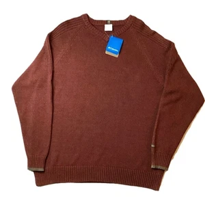 Maglione Columbia uomo taglia 2XL pullover bordeaux scollo a V maglione manica lunga nuovo con etichetta - Foto 1 di 5