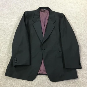 After Six Tuxedo Jacket Mens 44R Black One Button Peak Lapel Formal Made in USA - Picture 1 of 17