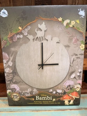 Reloj de Pared Disney Bambi 75 Aniversario - Edición Limitada NUEVO Foto 1 de 4