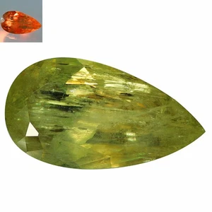 13.19 Ct Pear 21.6 x 11.8 MM 100% Natural Olive Green to Red Turkey Diaspore - Picture 1 of 5
