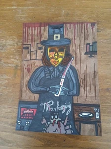 Zeichnung John Carver Thanksgiving keine Reste Neca Horror Türkei Urlaub blutig - Bild 1 von 1