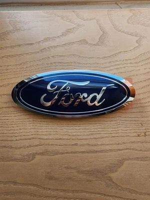 Nuevo Ford F-250 2020-2022, F-350 Super Duty puerta trasera azul/cromo emblema ovalado, OEM Foto 1 de 2