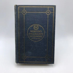 Websters Collegiate Dictionary 5th Edition Abridged Language Education Reference - Picture 1 of 14