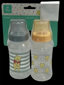 Disney Baby Winnie the Pooh Wide Neck Bottles Medium Flow BPA Free 11 oz Grey - Picture 1 of 8