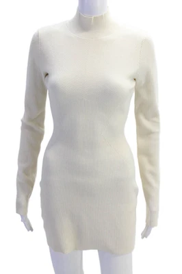 GAUGE81 женщин длинные рукава насмешливый шеи свитер платье белая шерсть размер маленький - Изображение 1 из 4