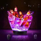 LED Ice Buckets 5L Clear PS+ABS Plastic ice Bucket RGB Colors Changing LED Co...