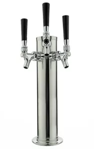 Kegco 14" Edelstahl 3-Tap All Edelstahl Kontakt Schnelltrennung Homebrew Tower - Bild 1 von 8