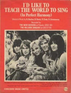 New Seekers I'd Like To Teach The World Sheet Music #1 - Picture 1 of 1