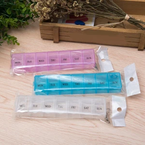 7 DAY WEEKLY Pill Box Organizer Case Medicine Storage Vitamin Tablet Holder New♡ - Picture 1 of 18