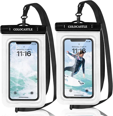 Custodia Impermeabile Smartphone, 2 Pezzi IPX8 Cover Cellulare Sacca Mare Subacq - Immagine 1 di 4