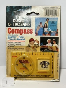 Rare VHTF 1983 Dukes of Hazzard MOC Gordy Compass Magnifying Ruler! Rare! - Picture 1 of 5