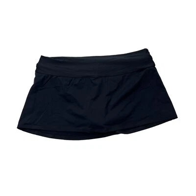 La Blanca Solid Black Skirted Skort Swim Bikini Bottoms Size 8 - Image 1 of 4