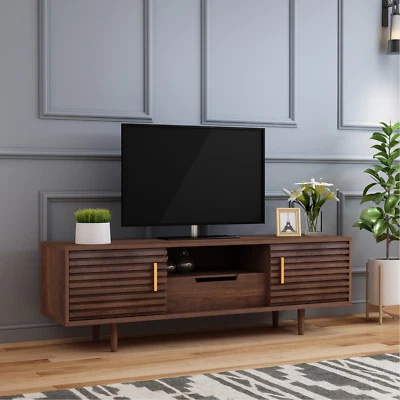 Soporte de TV para Centro de Entretenimiento TV de 65+ Pulgadas con Puerta Corredera, Cajón, Estantes Foto 1 de 4