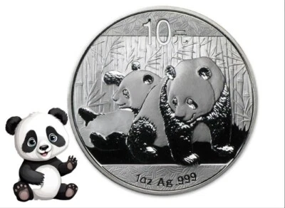 2010 1 oz .999 Fine Silver Coin 10 Yuan Chinese Silver Panda Coin BU in Capsule - Image 1 of 3
