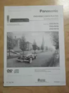 Original Owner / User Manual for the Panasonic DVD RV30 RV20 RV10 CD Player - Picture 1 of 1