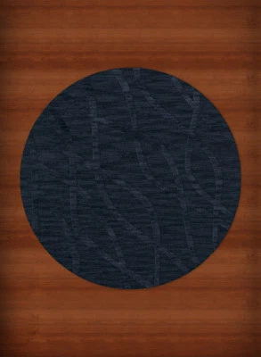 Blue Swirls Waves Lines Stripes Transitional Area Rug Abstract DV10 - Image 1 of 2