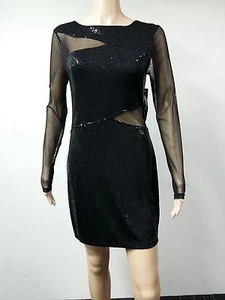 NEW - ONYX Nite - Size 6 - Spaghetti Strap Crystal Trim Dress - Black - $119 - Picture 1 of 3