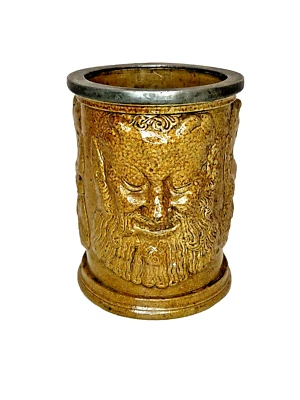 POT À TABAC ANCIEN EN GRÉS ÉMAILLÉ XIXème - Photo 1/4