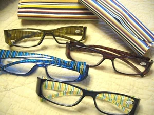 Gafas de lectura para hombre con estuche 1,00 ~ 2,50 rayas gafas de lectura para mujer R534 - Imagen 1 de 21
