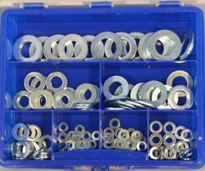 Edelstahl U-Scheiben-Sortiment DIN 125, V2A, 206-teilig - Picture 1 of 1