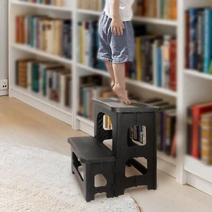 2 Step Stool Foldable Step Stool Skid Resistance Space Saving Multifunctional - Picture 1 of 7