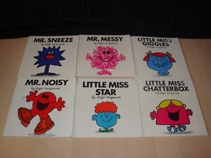 6 Little Miss & Mr. Men Picture Book Lot Roger Hargreaves Class Teacher AR Kids - Picture 1 of 3
