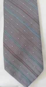 Corbata de cuello Michael Reed Designer Collection gris azul Repp para hombre 55 x 3 - Imagen 1 de 3