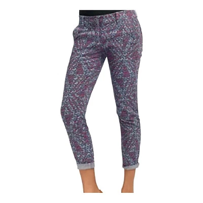 CAbi Women Pants Skinny Stretch Floral Palm Beach Print Crop Size 6 - Image 1 of 4